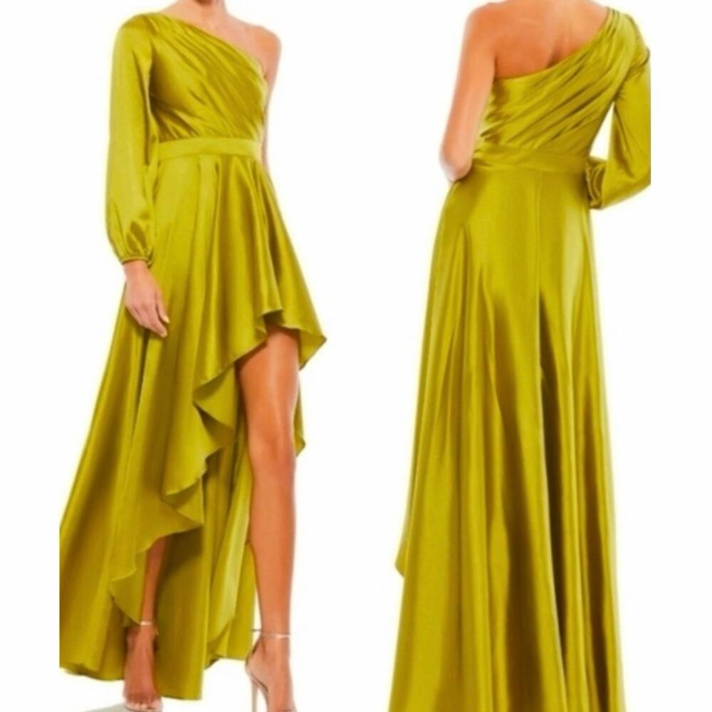 Mac Duggal green long dress size 8 NEW NWT